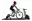 Indoor cycling setup with Wahoo accessories including heart rate monitor, KICKR desk, HEADWIND fan, CLIMB grade simulator, pedals, and mat