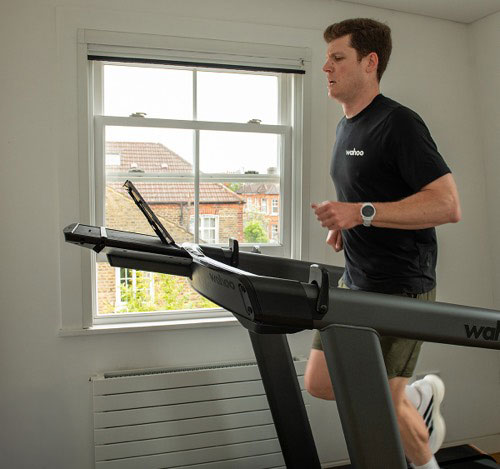 Man running on KICKR RUN