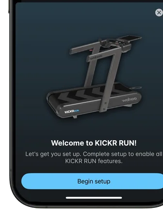 Guided setup screen in Wahoo app