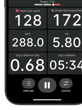Record workout screen in Wahoo app