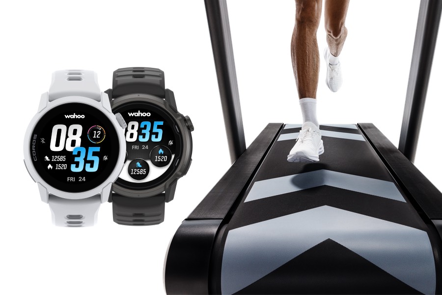 Coros and Wahoo branded GPS watches displayed with Wahoo branding